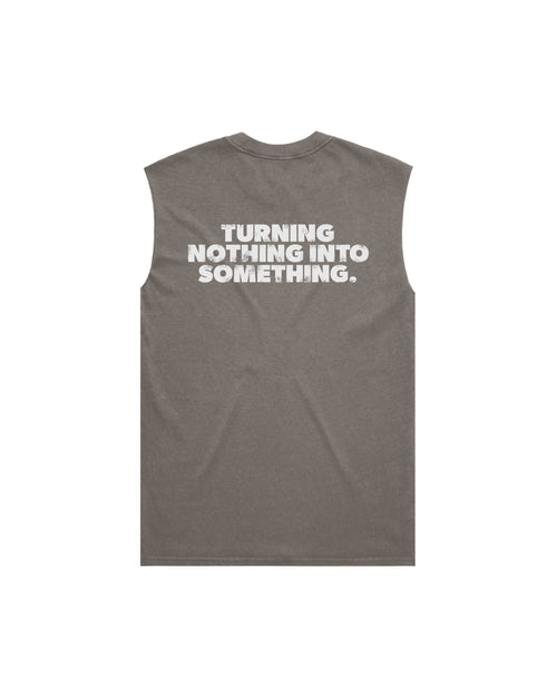 FADED NOTHING GREY AND WHITE VEST
